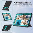 thumbnail image 3 of AVAWO Case for Samsung Galaxy Tab A11+ Plus/A9+ Plus 2026/2023 11-Inch, Shockproof Rugged Case Cover with Kickstand for Men Kids Toddler Boys Girls, Black+Cyan, 3 of 8
