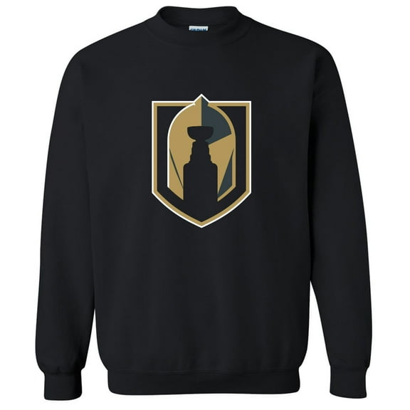 Black Golden Knights Golden Knights Stanley Cup Champions Crew Neck Sweatshirt ADULT