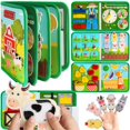 thumbnail image 1 of Busy Board Quanquer, tema de granja para niños pequeños, 18 actividades de 1 a 4 años, 1 of 7