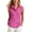 Hot Pink, variant on Noric Women's Cotton Linen Tank Tops Collared Button Up Casual Summer Loose Fit Sleeveless Tops