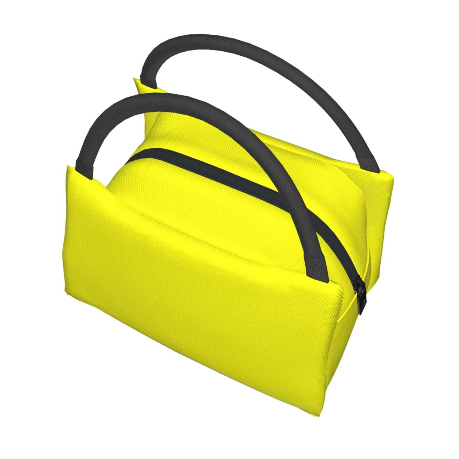 Portable Aluminum Film Insulated Refrigerated Lunch Bag Leak Proof Easy To Clean Folding Easy To Carry Large Capacity Wide Use Lemon Yellow