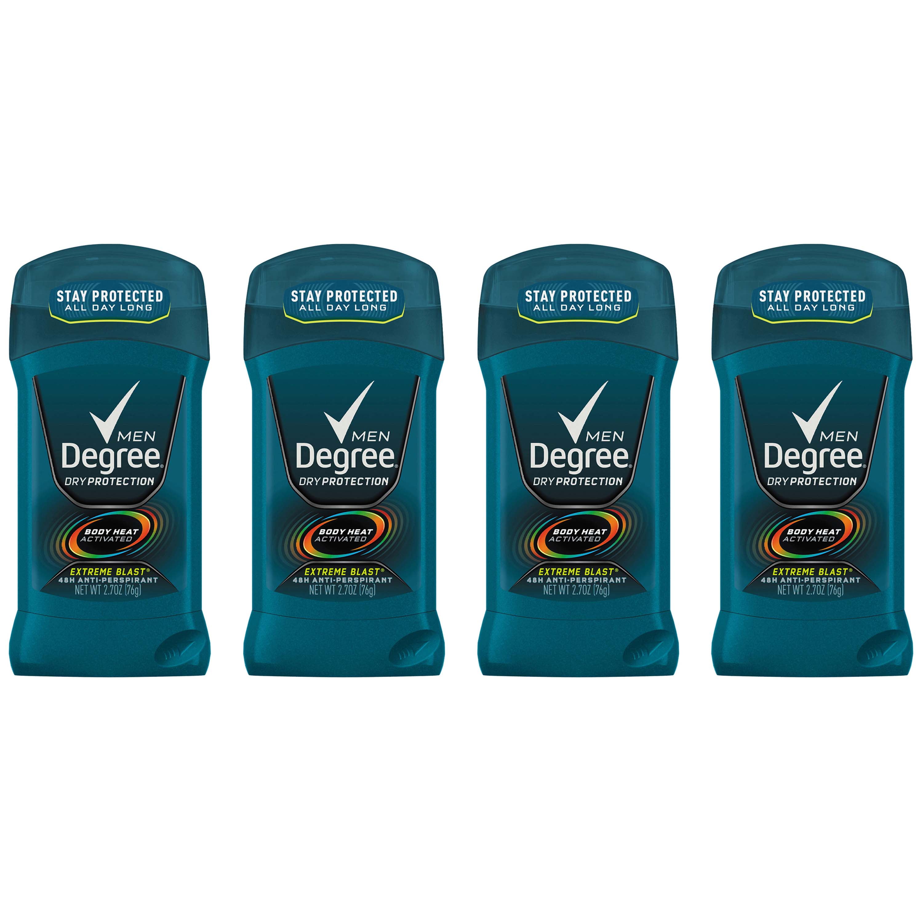 Degree Men Original Protection Antiperspirant Deodorant Extreme Blast 2.7 oz, 4 count -