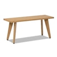 thumbnail image 1 of Pemberly Row 41.5" Solid Red Oak Wood Bench in Natural Brown, 1 of 12