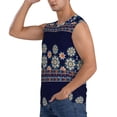 thumbnail image 3 of Kdxio Blue Mandala for Men's Muscle T-shirt,Sleeveless for Workout Running Athletic Gym Lounge Casual, 3 of 7