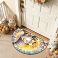 thumbnail image 7 of Antqov Easter Half Round Door Mat 16x24" Non-slip Washable Easter Eggs Bunny Carpet Floor Mats Soft Entrance Doormat Rugs for Indoor Outdoor Bathroom Kitchen Home Decorations, 7 of 7