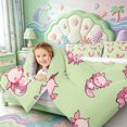 thumbnail image 4 of Manfei Axolotl Pattern 7 Pieces Full Size Bedding Sets,Watercolor Animal Full Size Bed in a Bag,Reversible, 4 of 7