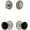 Satin Nickel, variant on Grandeur 853526 Soleil Solid Brass Rose Single Cylinder Keyed Entry Deadbolt And Knobset