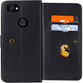 thumbnail image 5 of Compatible with Google Pixel 2XL Wallet Case and Tempered Glass Screen Protector Flip Cover Credit Card Holder Cell Accessories Folio Purse Phone Cases for Pixle 2 XL Pixel2XL Pixel2 LX Women Black, 5 of 13