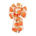 thumbnail image 2 of Fmbmuo 5 Pack Fall Wreath Bows Thanksgiving Bows Pumpkin Stal Orange Buffalo Plaid Burlap Linen Bow for Wreath, Autumn Ribbon Bows for Autumn Party Outdoor Decor, 2 of 4