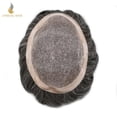thumbnail image 5 of Lyrical Hair Toupee for Men Fine Mono Mens Toupee Human Hair Replacement Systems Monofilament with NPU Hairpiece for Man Black Brown Blonde Gray Hair Wig Unit, 5 of 6