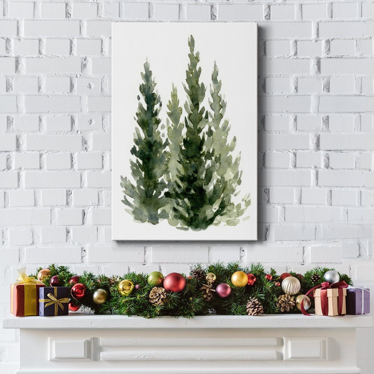 Simple Evergreens II- Gallery Wrapped Canvas