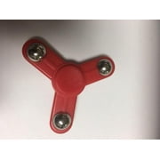 Tri Hand Spinner Fidget Spinners Red Metallic Ball Design Toy Stress Reducer Ball Bearing - May help with ADD, ADHD, Anxiety, and Autism Adult Children