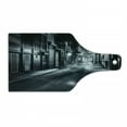 thumbnail image 1 of Night Cutting Board, Moody Monochrome View of Cortlandt Alley Chinatown New York City Dark Urban Scenery, Tempered Glass Cutting and Serving Board, Wine Bottle Shape, Black White, by Ambesonne, 1 of 1