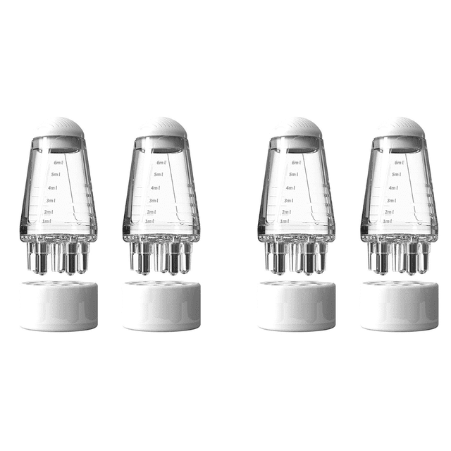 4 Uds Aplicador del Cabelludo Peine Líquido Peine Portátil para Masaje del Cabelludo con Bola de Rodillo Dispositivo de Cuidado del Cabello con Aceite ,