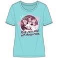 thumbnail image 3 of Golden Girls Keep Calm and Eat Cheesecake Women's Mint Short Sleeve Tee Shirt-Large, 3 of 5