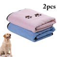 thumbnail image 2 of 2 Pcs Serviette pour Animaux Douce Super Absorbante Serviette de Bain Multi-Usage pour Chats Chiens, 2 of 10