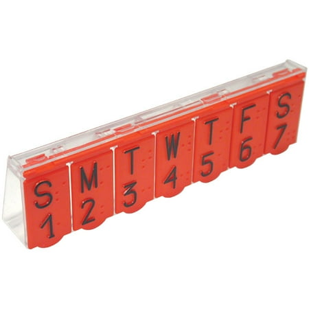 - Braille Pill Box - Red