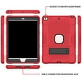 thumbnail image 6 of Clearance Items Heavy Duty iPad 9th/8th/7th Generation Case, Rugged Protective Cover for iPad 10.2" (2021/2020/2019), Shockproof Stand Case with Pen Holder, Full-Body Drop Protection, Red, 6 of 7
