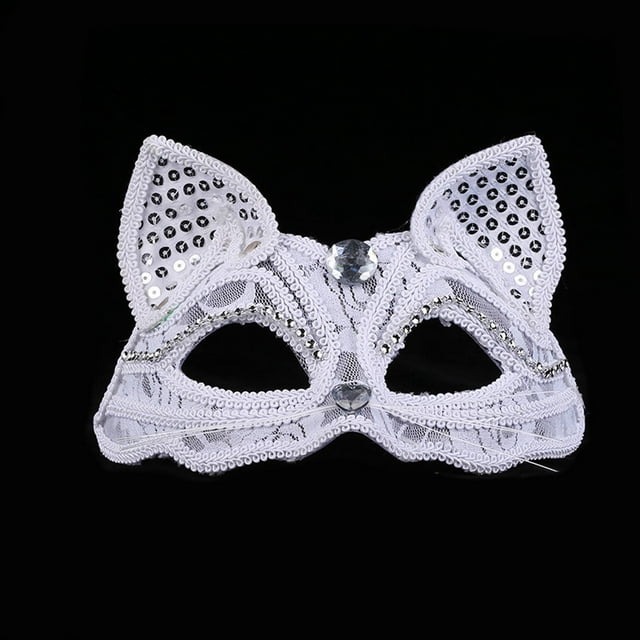 Máscara de encaje para Halloween Macarena Blanco Cubierta de ojos