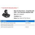 thumbnail image 2 of Mass Air Flow Sensor - Compatible with 2009 - 2013 Chevy Suburban 2500 2010 2011 2012, 2 of 3