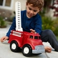 thumbnail image 2 of Green Toys: Fire Truck - Red - Emergency Rescue Vehicle Toy, 360 Functional Ladder, Oversized Wheels, In/Outdoor, Recycled Material, Kids-Toddlers 1+, 2 of 8