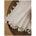 thumbnail image 2 of AIGIA Home Boho Curtains Natural Linen Chic Semi Blackout Bohemian Handmade Tassels Rod Pocket for Living Room 1 Panel, 2 of 4