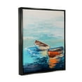 thumbnail image 2 of Stupell Industries Quiet Boats Drifting Vivid Ocean Surface Reflection Painting Jet Black Floating Framed Canvas Print Wall Art, Design by Stacy Gresell, 2 of 5