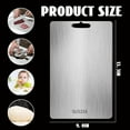 thumbnail image 3 of Titanium Cutting Board, Steel Cutting Boards For Kitchen, Double-Sided Stainless Steel Cutting Board 316 for Cutting Vegetables Meat (13 * 9 in), 3 of 6