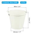 thumbnail image 2 of Uxcell 2.4"x2" Small Metal Buckets Mini Galvanized Bucket Colorful Easter Buckets Beige 8 Pcs, 2 of 6