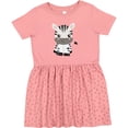 thumbnail image 3 of Inktastic Cute Zebra, Safari Animals, Jungle Animals, Wild Animals Girls Toddler Dress, 3 of 5