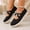 Black, variant on YOUYEDIAN Loafers for Women Platform Slip On Versatile Stripe Bowtie Deco Fashion Comfy Knit Flats Casual Soft Breathable Walking Shoes