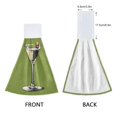 thumbnail image 3 of Yayeee Kitchen Hanging Hand Towels Set of 2 with Loop Bathroom Absorbent Tie Towel, Light Black Martini, 3 of 6