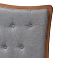 thumbnail image 4 of Baxton Studio Nikita Classic and Traditional Grey Fabric and Walnut Brown Finished Wood King Size Headboard, 4 of 8