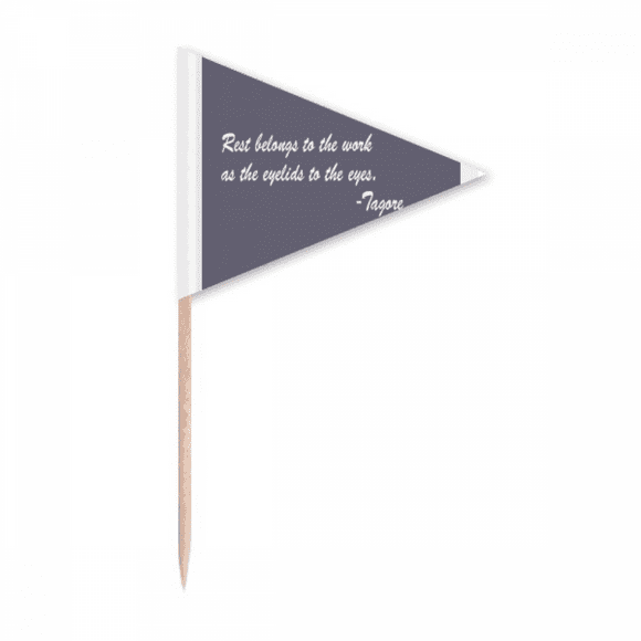 Qoutes Famous People Healing Rest Work Eyelid Eyes Toothpick Triangle Cupcake Toppers Flag