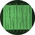 thumbnail image 1 of Ahgly Company Indoor Round Abstract Emerald Green Modern Area Rugs, 6' Round, 1 of 4
