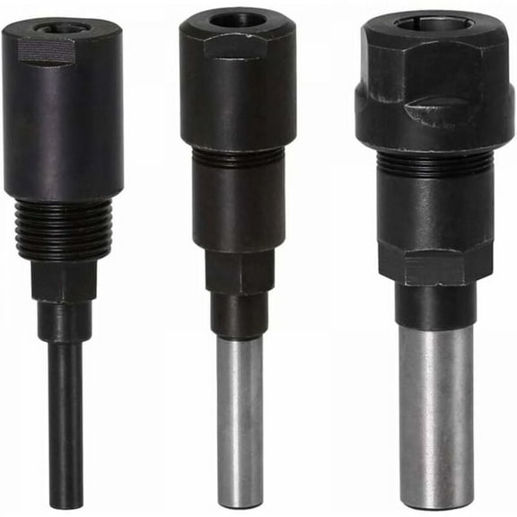 Router Bit Collet Extension For Engraving Machines, 1/2 Inch Shank Offers Stability And Precision, Easy Installation, Suitable For Woodworking Tasks (Pack Of 3)