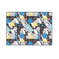 thumbnail image 3 of CADecor Geometric Shapes in Memphis Style Throw Blanket Bed Sofa Blanket 58x80 inches, 3 of 3