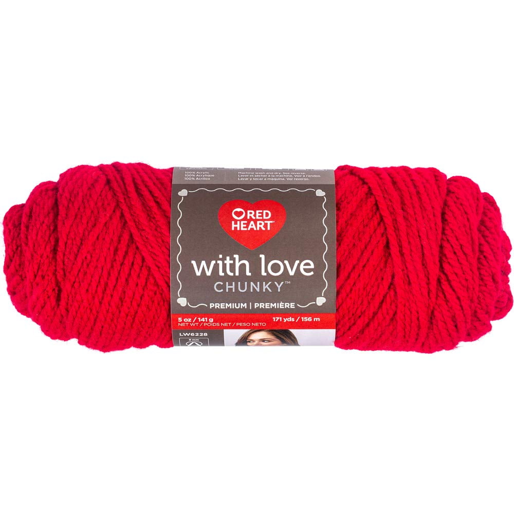 Red Heart With Love Chunky Holly Berry Knitting & Crochet Yarn ...