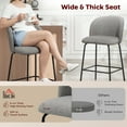 thumbnail image 4 of HOMCOM 27" Counter Height Modern Bar Stools Set of 2 with Back, Dark Grey, 4 of 10