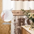 thumbnail image 3 of No Hook Shower Curtain, Vintage Farmhouse Shower Curtains for Bathroom with See Through Top Window, Retro Home Text Country Star Wooden Waterproof & Washable Bath Curtain Long 72"x78", 3 of 9