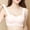 Pink, variant on Wide Strap Wireless Bra for Women, Padded Seamless Tank Style Comfort Bralette for Everyday Support Wear