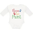 thumbnail image 3 of Inktastic Painting Art I Love to Paint Boys or Girls Long Sleeve Baby Bodysuit, 3 of 5