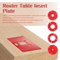 thumbnail image 5 of Graflsoa Plaque d'Insertion pour Table de Défonceuse avec 4 Anneaux Rouges, Alliage d'Aluminium, Échelle Rouge/blanche, Inclut Vis de Fixation, Design Compact pour Artisanat de Précision, 5 of 5