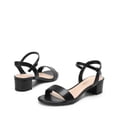 thumbnail image 5 of BURUDANI Women's Low Heels for Women Classic Open Toe Ankle Strap Block Chunky Heel Sandals Holiday Party Wedding Dress Pumps Shoes, 5 of 5