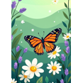 thumbnail image 4 of Nature Themed Butterfly Daisy Background Banner Party Decorations Photography Props Spring Garden Celebrations Outdoor Events Photo Booth Backdrop, 4 of 4