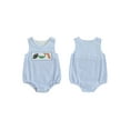 thumbnail image 2 of BemeyourBBs Baby Boy Plaid Romper Summer Round Neck Sleeveless Jumpsuits, 2 of 9