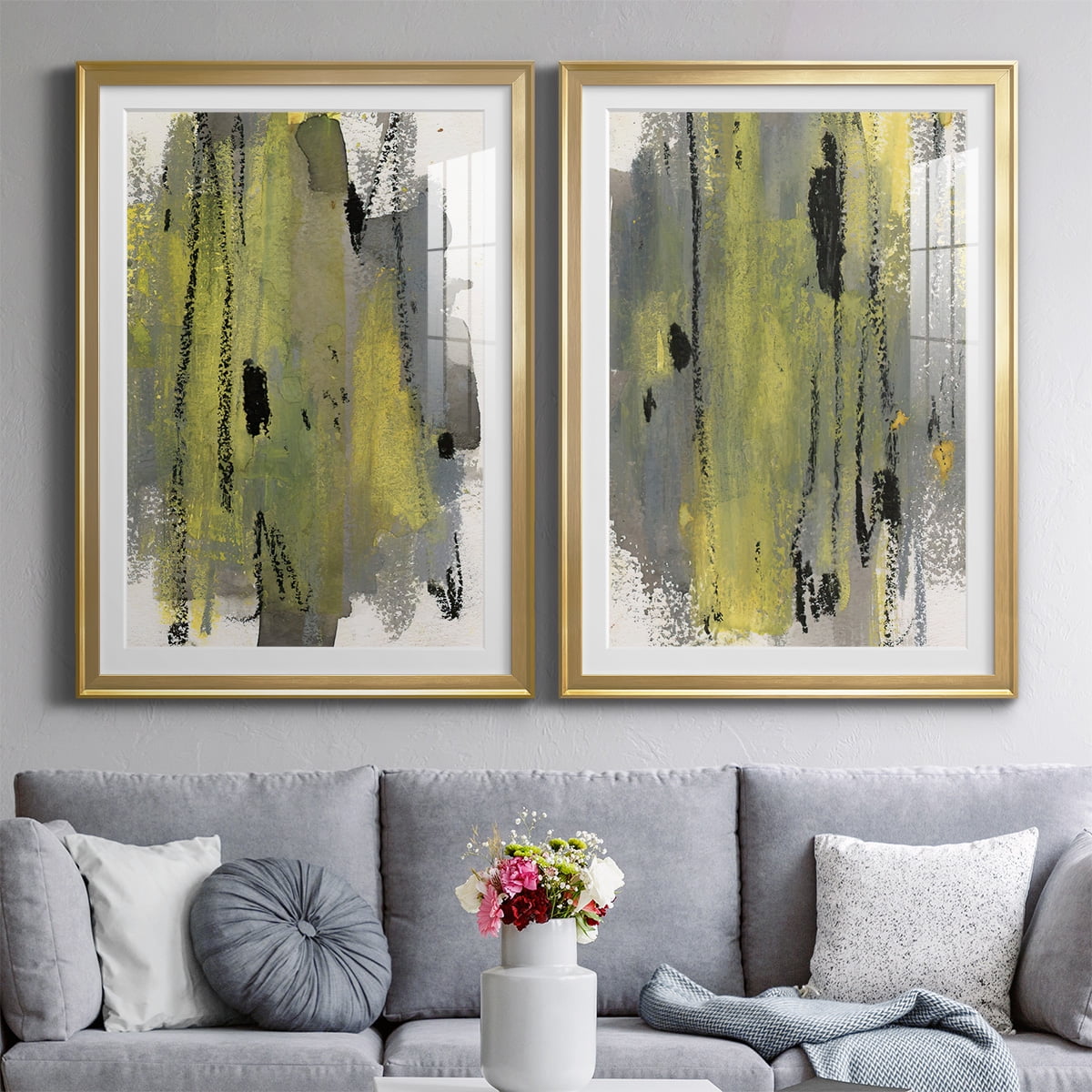 Wexford Home Loft Pastel I Premium Framed Print, 26.5" x 36.5" - Ready to Hang, Gold (Set of 2)