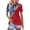 05-Red, variant on 250 Anniversary USA Shirt Women, Flag Printed V-Neck Button Down Polo Short Sleeve Collared Golf Shirts, Summer Casual Outfit for 4th of July