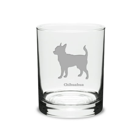 

Chihuahua Deep Etched 14 oz Classic Double Old Fashion Glass