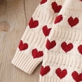 thumbnail image 4 of RXMEKW Knitted Sweater Set With Hood And Flared Pants For Girls In Black-White Cream Red-Black, 4 of 9